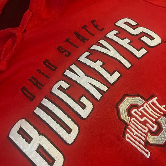 #200 Ohio State buckeyes Scarlet and gray college hoodie - Picture 8 of 15